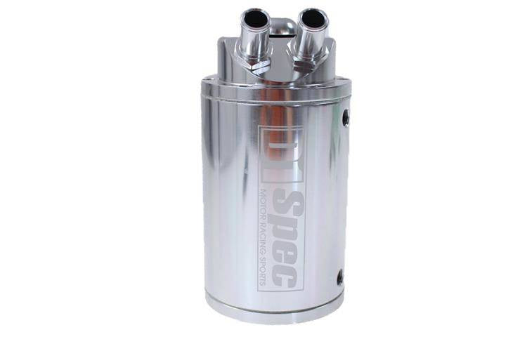 Oil catch tank D1Spec 15mm Silver + Filter