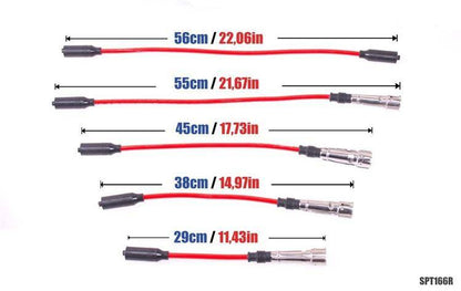 PowerTEC Zündkabel AUDI 80 VW GOLF JETTA PASSAT VENTO 84-99 ROT