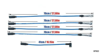 PowerTEC Zündkabel AUDI A6 COUPE CABRIOLET 1.8-2.8L 89-00 ROT