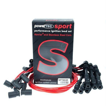 PowerTEC Zündkabel AUDI V8 100 S6 3.6 4.2L V8 91-97 ROT