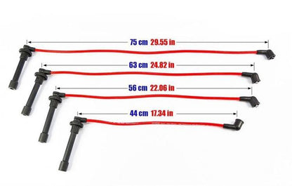 PowerTEC Zündkabel HONDA CRX CIVIC LOGO 92-02 ROT