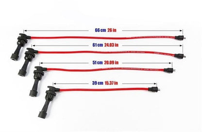 PowerTEC Zündkabel MITSUBISHI ECLIPSE II 4G63 4G63T 95-98 ROT