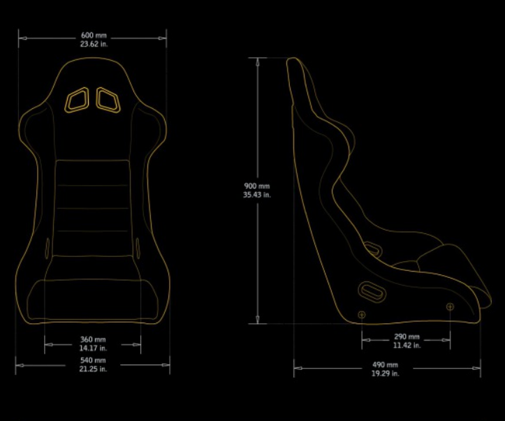 Racing Seat Bimarco Cobra PRO Welur Black FIA