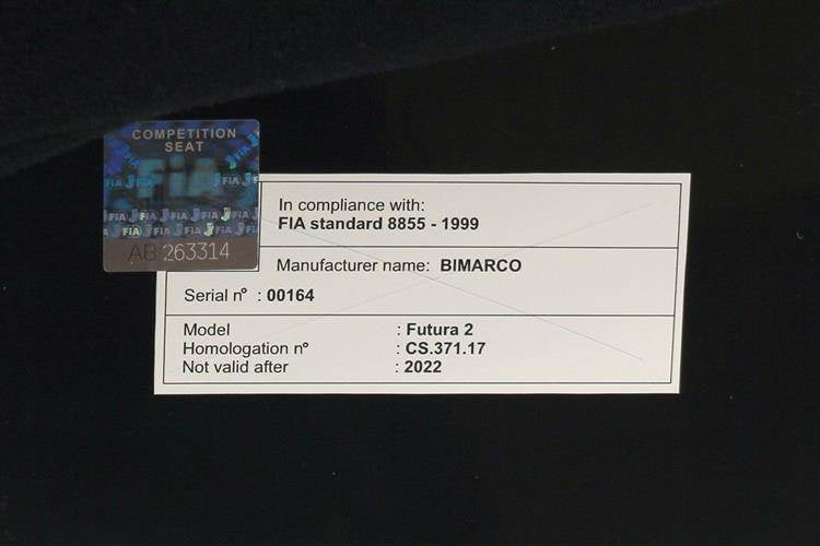 Racing Seat Bimarco Futura PVC Black FIA