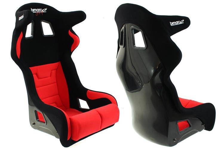 Racing Seat Bimarco Grip Velvet Black Red HANS FIA