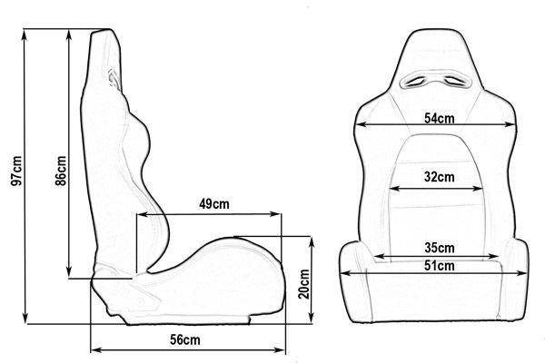Racing seat DRAGO Velvet Blue