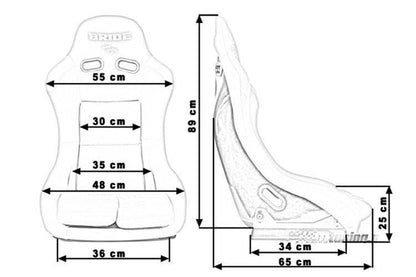Rennsitz GTR Medium Bride Samt Schwarz
