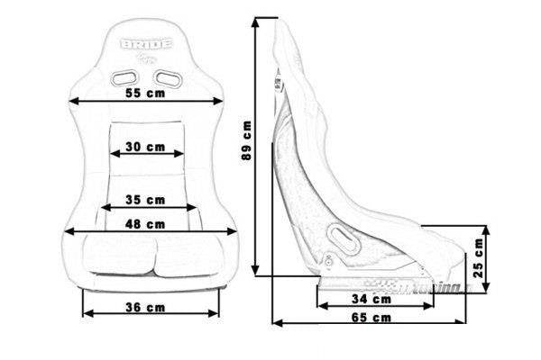 Rennsitz GTR Bride Samt Schwarz Grau
