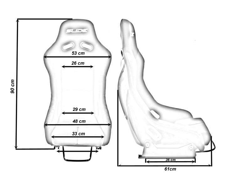 Racing seat SLIDE R1 material Black S