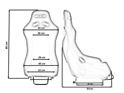 Racing seat SLIDE R1 material Black S