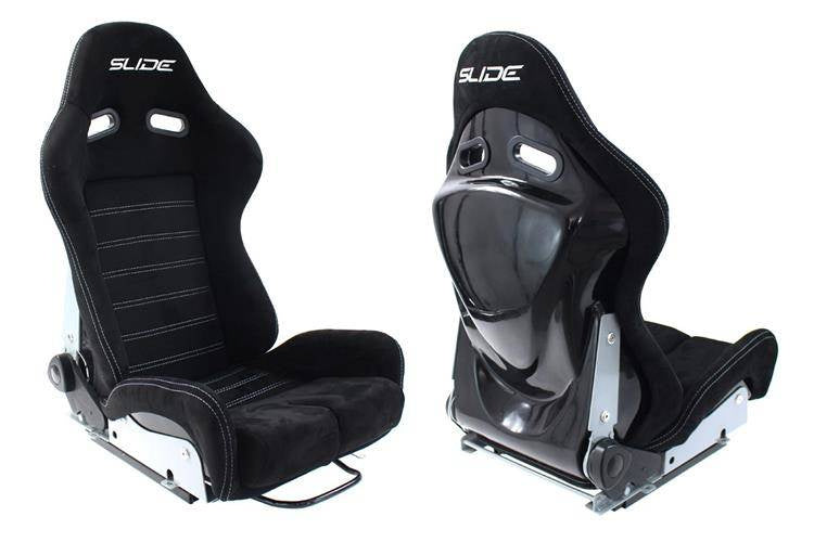 Rennsitz SLIDE X3 Wildleder Schwarz L