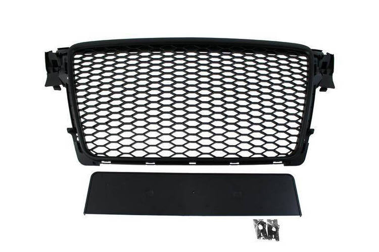 Grill Audi A4 B8 RS-Style Gloss Black PDC