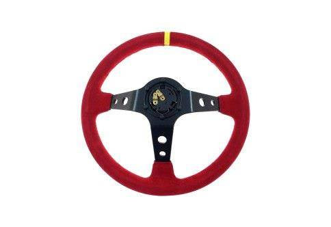 Steering wheel Pro 350mm offset:80mm Suede Red