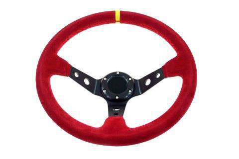 Steering wheel Pro 350mm offset:80mm Suede Red