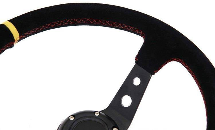Steering wheel Pro 350mm offset:80mm Yellow Suede