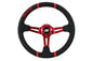 Lenkrad SLIDE 350mm Versatz: 90mm Leder Rot
