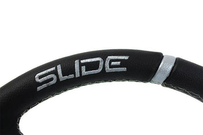 Lenkrad SLIDE 350mm Versatz: 90mm Leder Silber