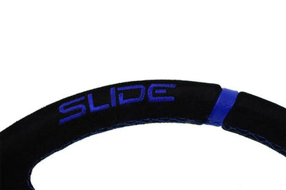 Lenkrad SLIDE 350mm Versatz: 90mm Wildleder Blau