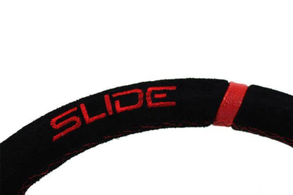 Steering wheel SLIDE 350mm offset:90mm Suede Red