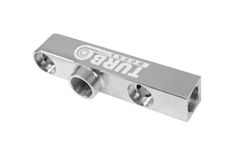Fuel Pump Manifold 2in1 Silver