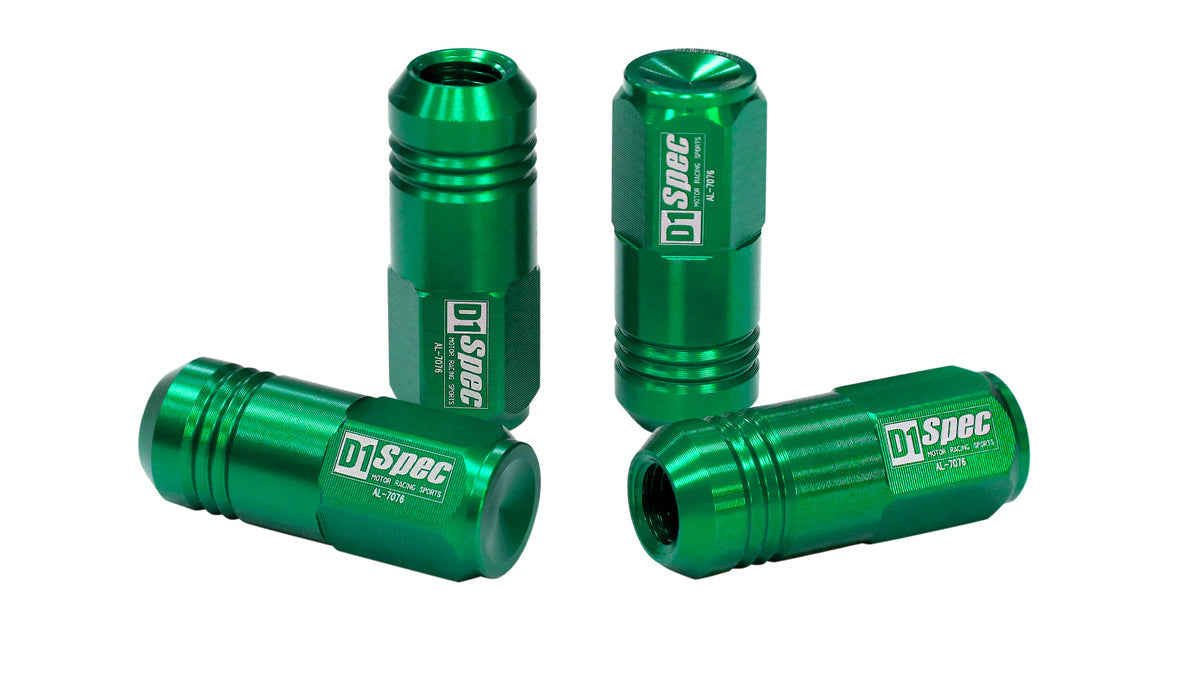 Wheel lug nuts D1Spec Replica EW M12x1,5 Green