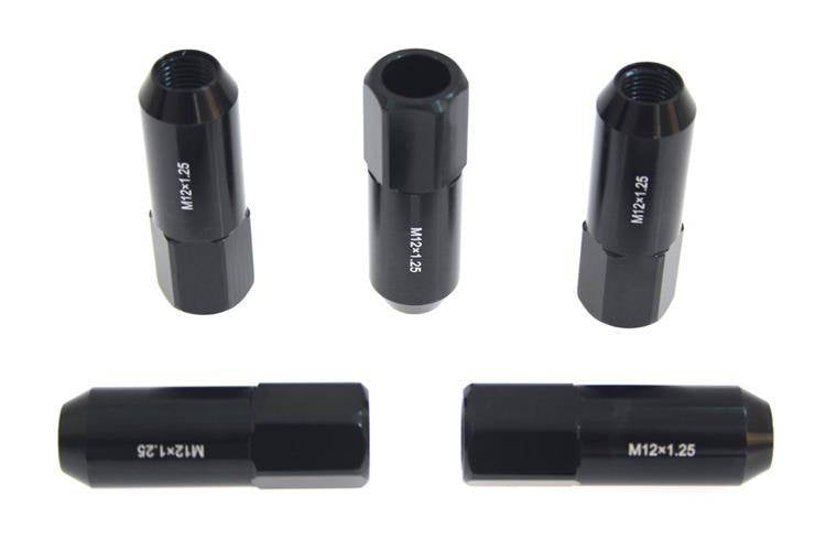 Wheel lug nuts JBR 60mm M12 x1,25 Black