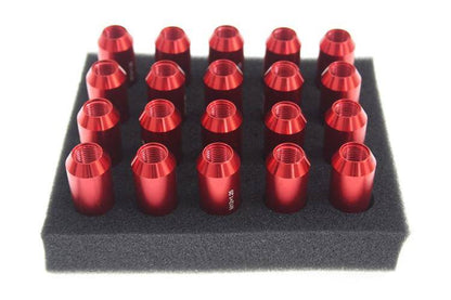 Wheel lug nuts JBR 60mm M12 x1,25 Red