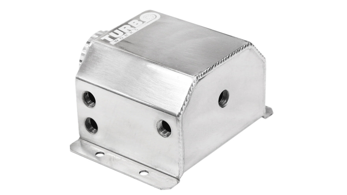 Oil catch tank bulkhead TurboWorks 1 l Silver