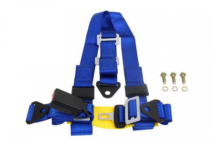 Racing seat belts 3p 2" Blue - E4