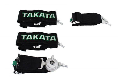 Racing seat belts 4p 3" Black Takata Replica harness