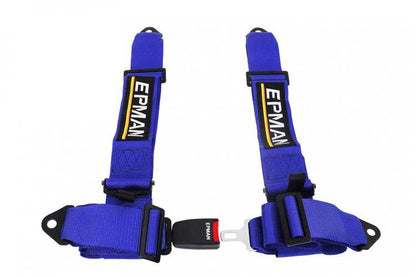 Racing seat belts 4p 3" Epman Blue