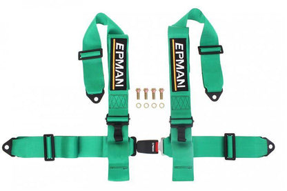 Racing seat belts 4p 3" Epman Green