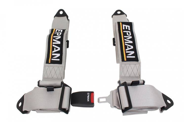 Racing seat belts 4p 3" Epman Grey