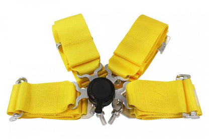 Racing seat belts 4p 3" Yellow - Quick
