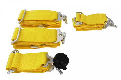 Racing seat belts 4p 3" Yellow - Quick