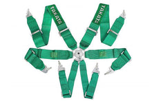 Racing seat belts 6p 3" Green Takata Replica