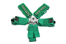 Racing seat belts 6p 3" Green Takata Replica harness