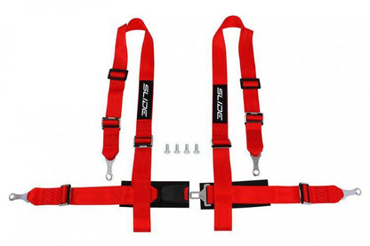 Racing seat belts Slide 4p 2" Red