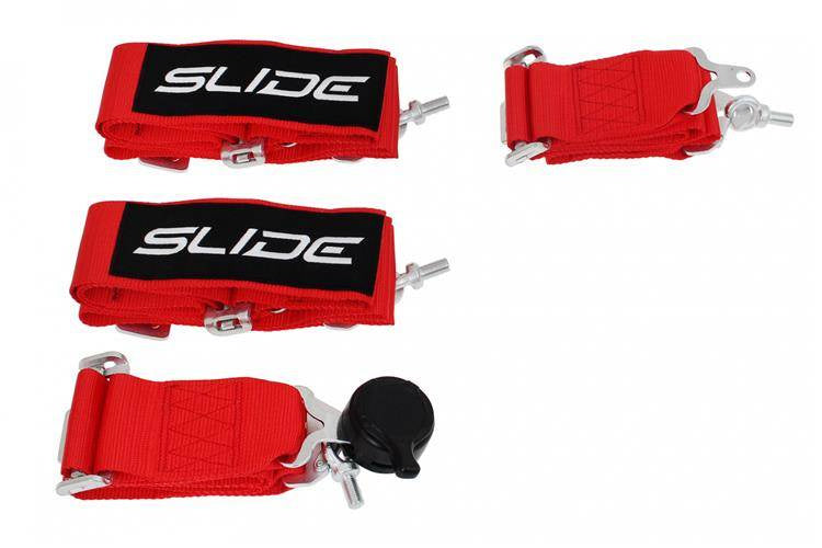 Renn-Sicherheitsgurte Slide Quick 4-Punkt 3" Rot