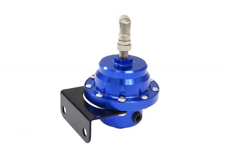 TurboWorks Benzindruckregler Racing AN6 mit Manometer Blau