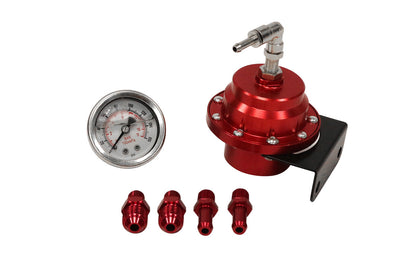 TurboWorks Benzindruckregler Racing AN6 mit Manometer Rot