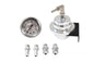 TurboWorks Benzindruckregler Racing AN6 mit Manometer Silber
