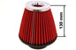 Simota Luftfilter H:130mm DIA:80-89mm JAU-X02109-05 Rot