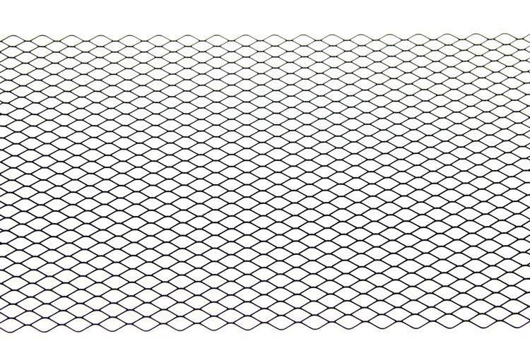 ALU mesh grill Diamond Black 120x20cm 12x7mm