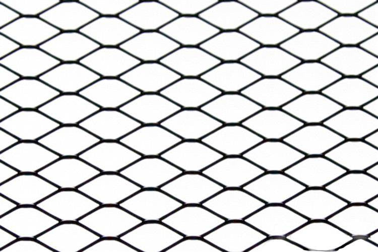 ALU mesh grill Diamond Black 120x40cm 12x7mm
