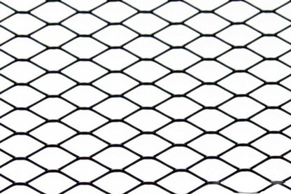 ALU mesh grill Diamond Black 120x40cm 12x7mm
