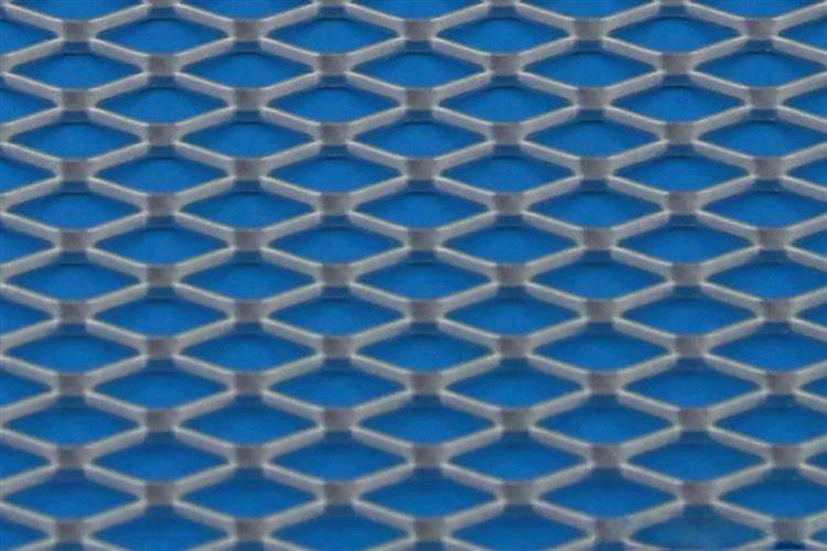 ALU mesh grill Diamond Silver 120x20cm 12x7mm