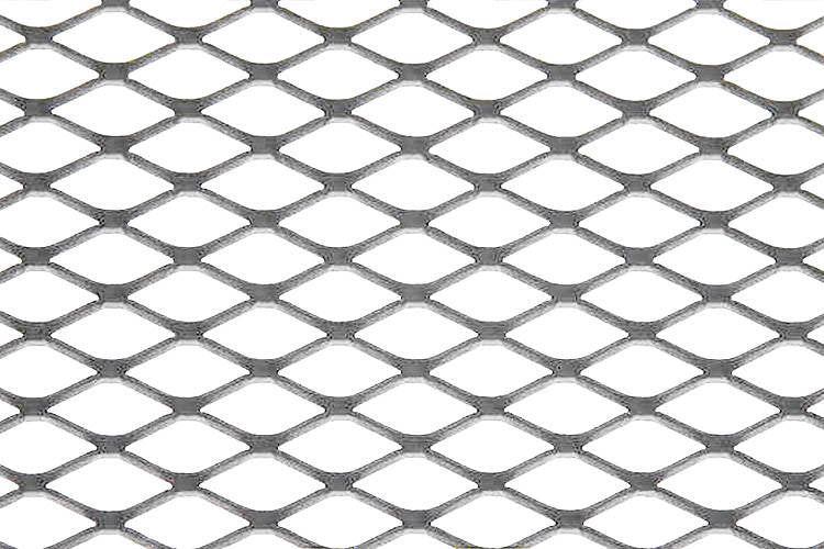ALU mesh grill Diamond Silver 120x40cm 12x7mm