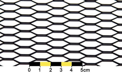 ALU mesh grill Honey Comb Black 120x20cm 21x6mm