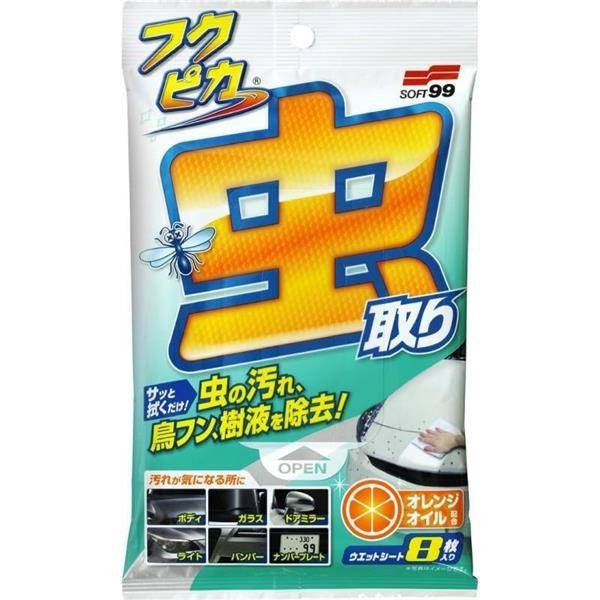 Soft99 Fukupika Tücher zur Entfernung von Insekten und Vogelkot, 8 Stück